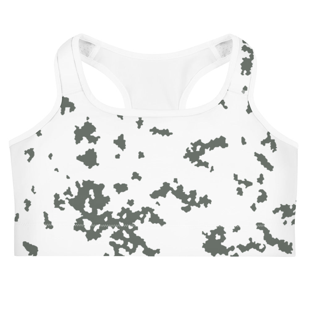 M05 Snow Camo Racerback Sports Bra