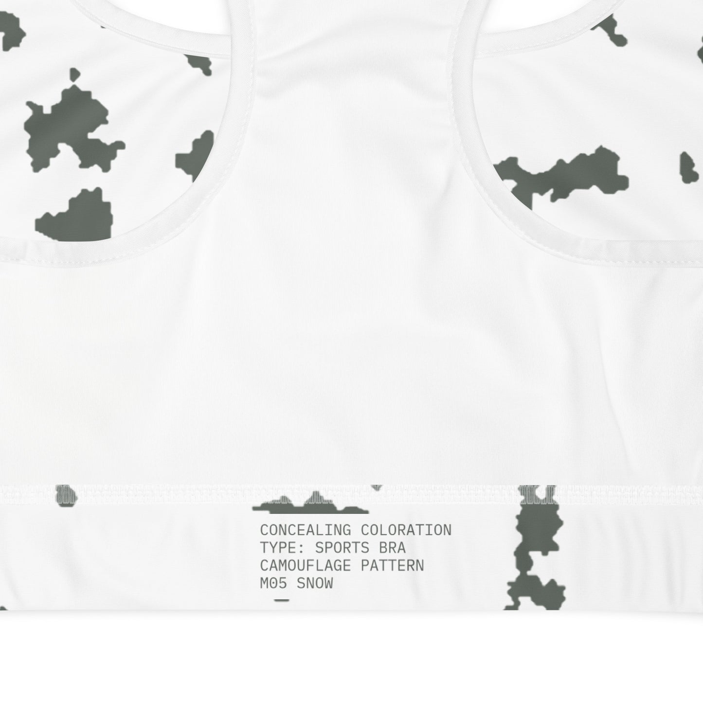 M05 Snow Camo Racerback Sports Bra