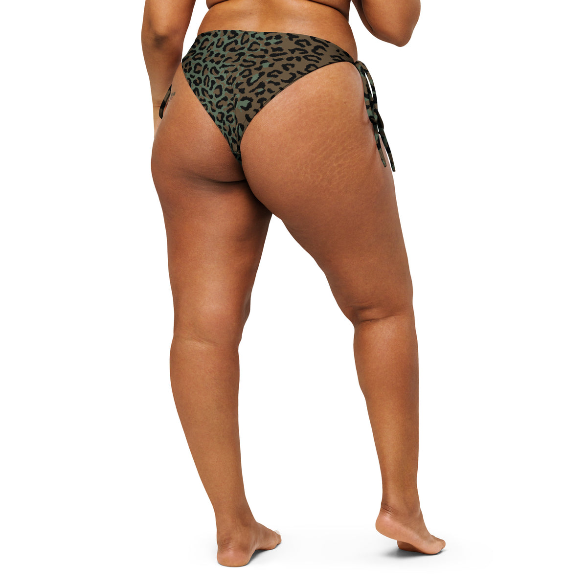 Leopard Spot Camo String Bikini Bottom