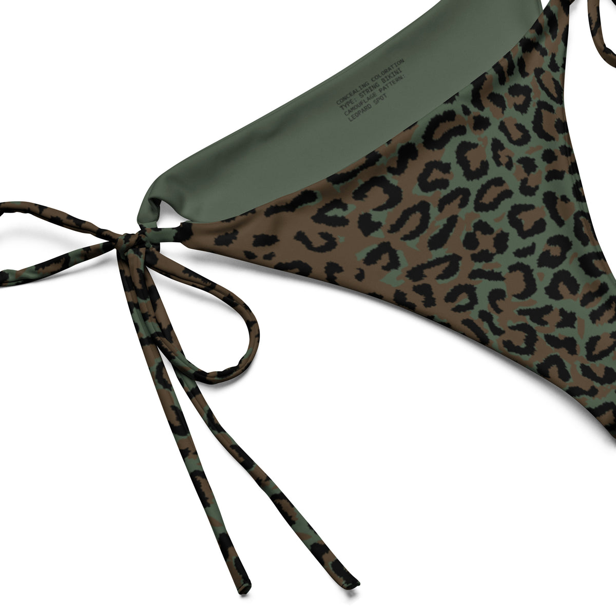 Leopard Spot Camo String Bikini Bottom