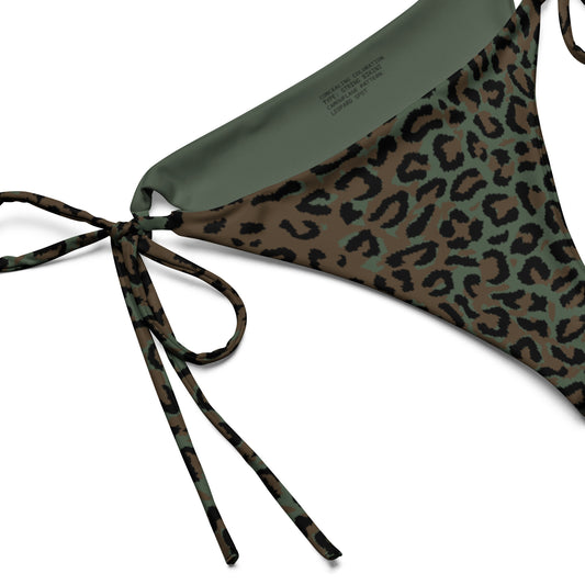 Leopard Spot Camo String Bikini Bottom