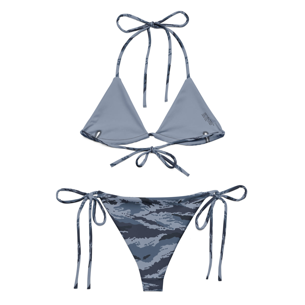 Kamysh Blue Camo String Bikini Set