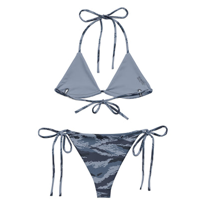 Kamysh Blue Camo String Bikini Set