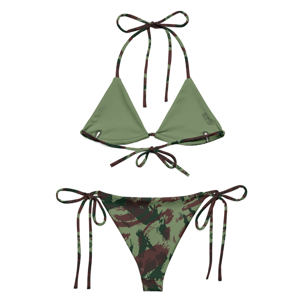 Portuguese Lizard Camo String Bikini Set