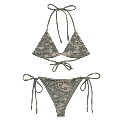 Front view of UCP String Bikini Set with triangle top and tie-side bottom