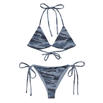 Kamysh Blue Camo String Bikini Set