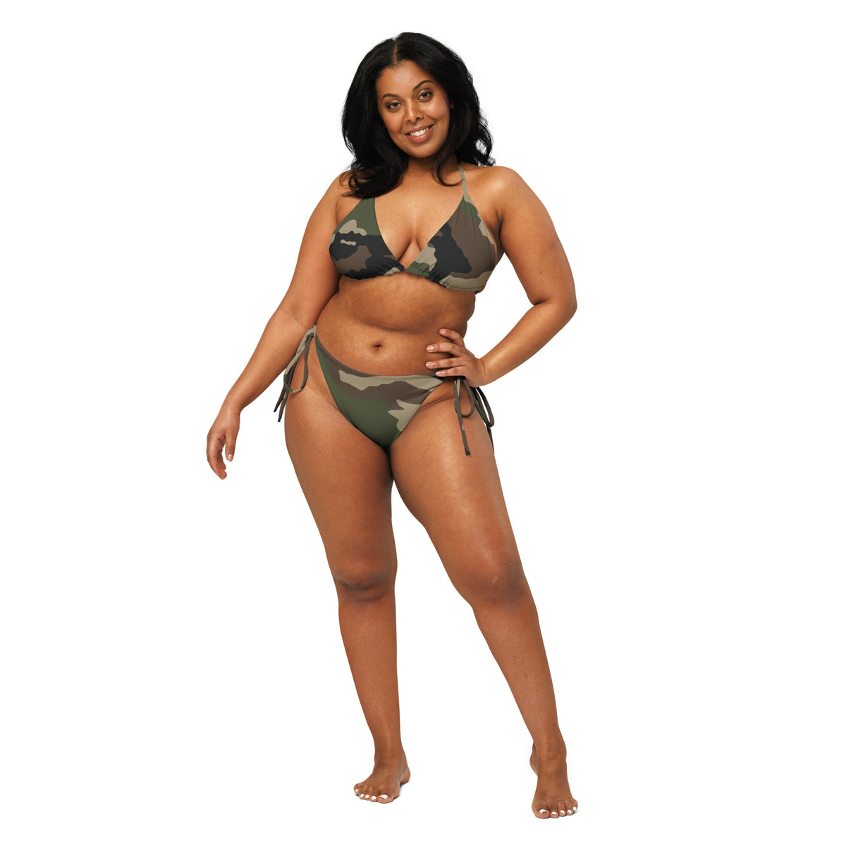 Centre-Europe CCE string bikini set full-length front view on model