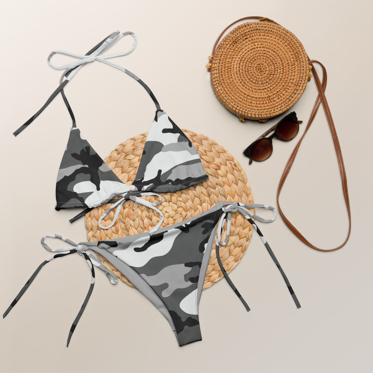 M81 Urban Camo String Bikini Set