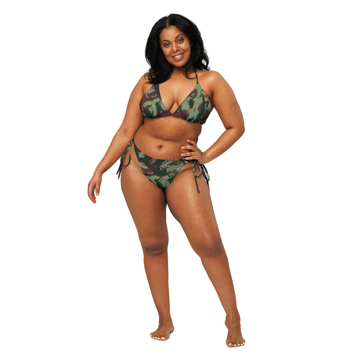 Portuguese Lizard Camo String Bikini Set