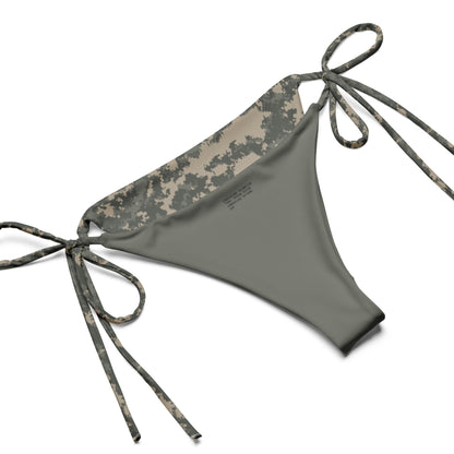 Close detail of UCP String Bikini Set fabric and tie construction