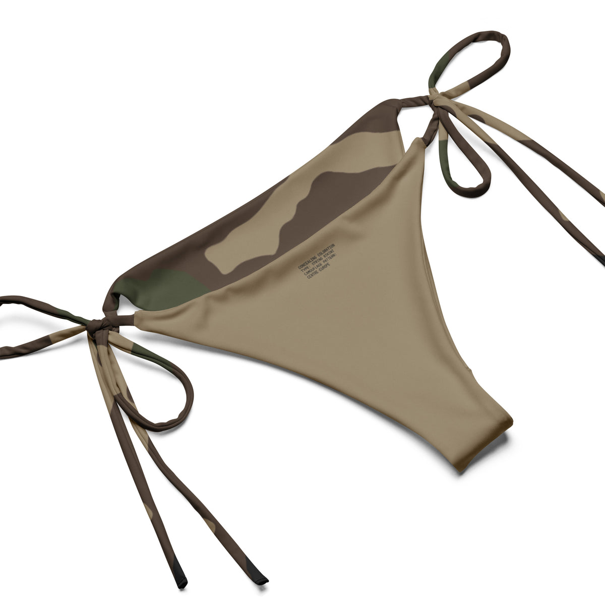 Centre-Europe CCE tie-side bikini bottom close-up showing lining