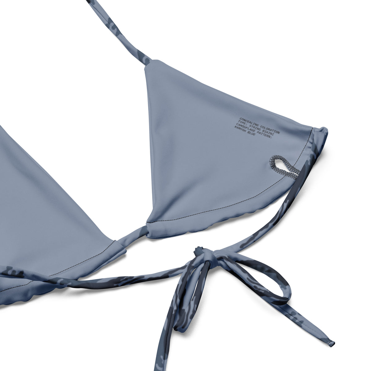 Kamysh Blue Camo String Bikini Set