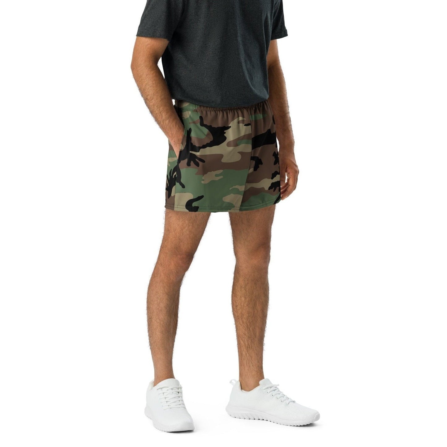 M81 Woodland Camo 2.5″ Inseam Tech Shorts