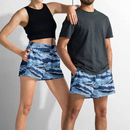 Kamysh Blue Camo 2.5" inseam performance shorts