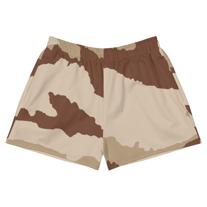 French Daguet Desert Camo Athletic Unisex Sport Shorts