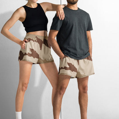 French Daguet Desert Camo Athletic Unisex Sport Shorts