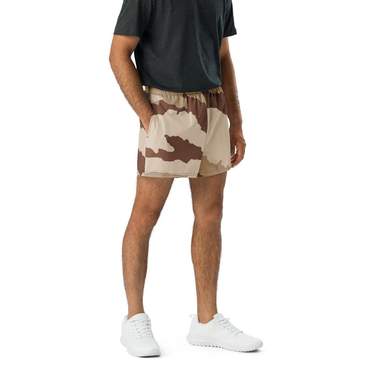 French Daguet Desert Camo Athletic Unisex Sport Shorts