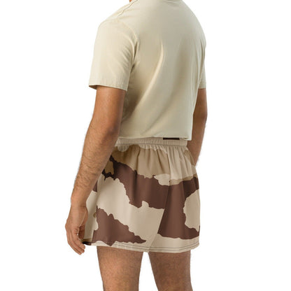 French Daguet Desert Camo Athletic Unisex Sport Shorts