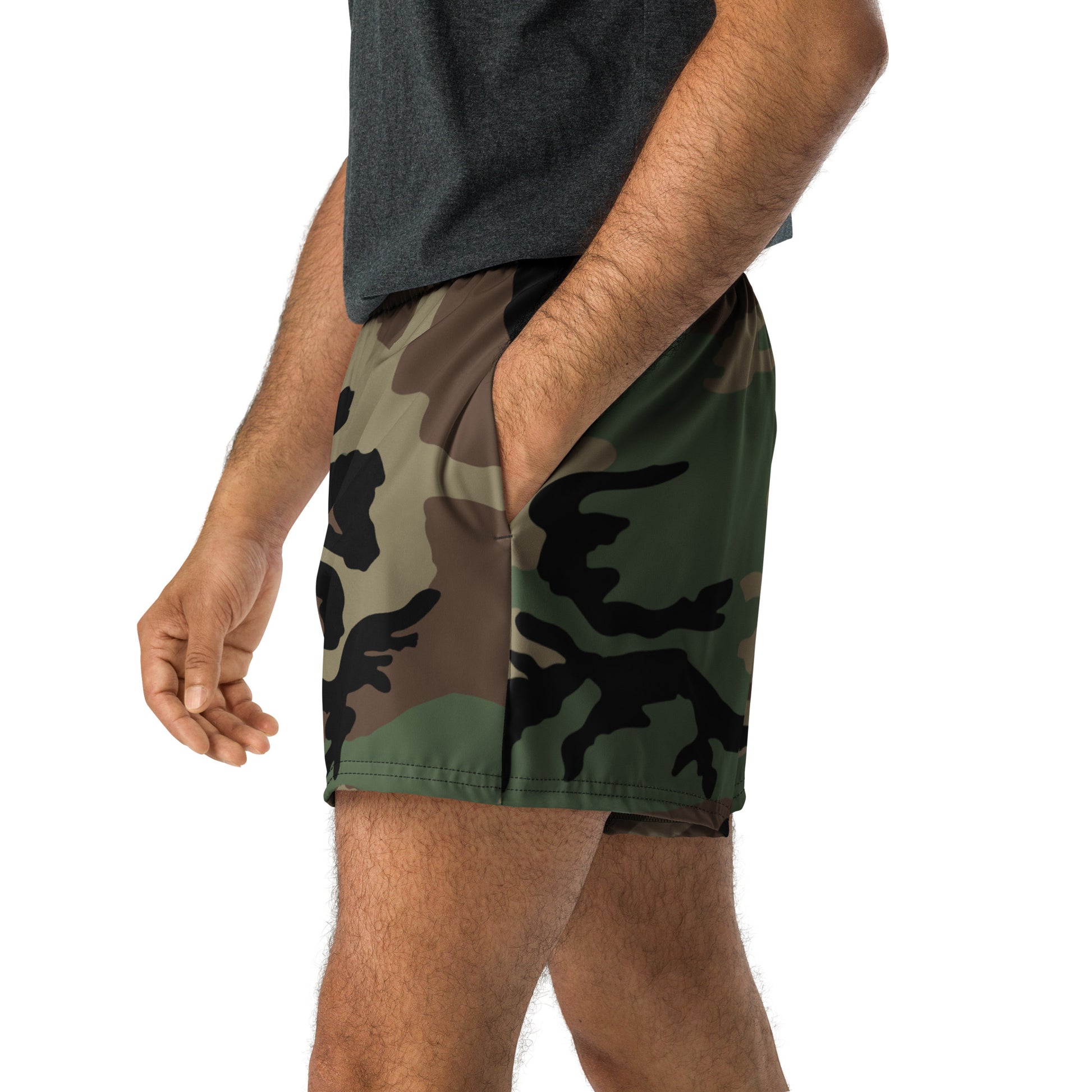 M81 Woodland Camo 2.5″ Inseam Tech Shorts