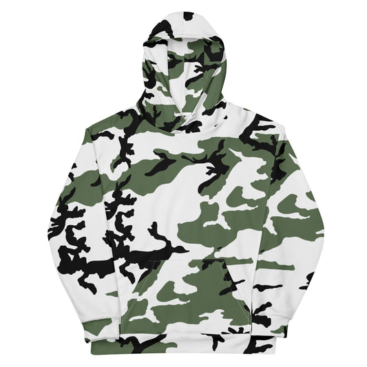 Three-Color Snow Camo Hoodie _ Concealing Coloration