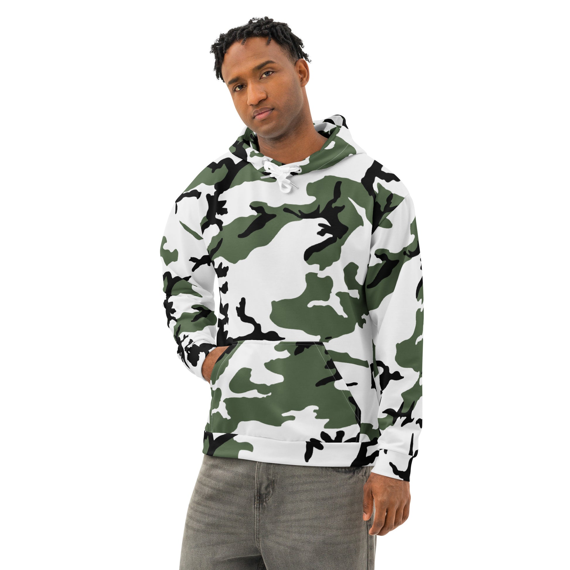 Three-Color Snow Camo Hoodie