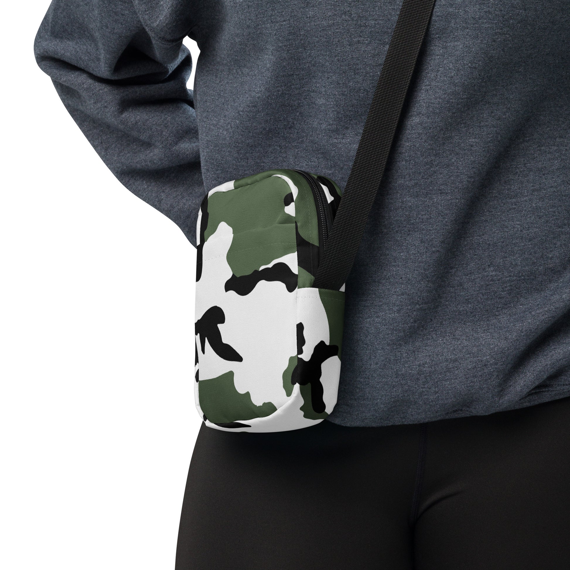 Three-Color Snow Camo Crossbody Bag