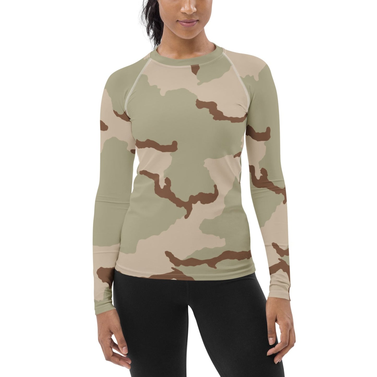 Three-Color Desert Camo Women's Long-sleeve Base Layer