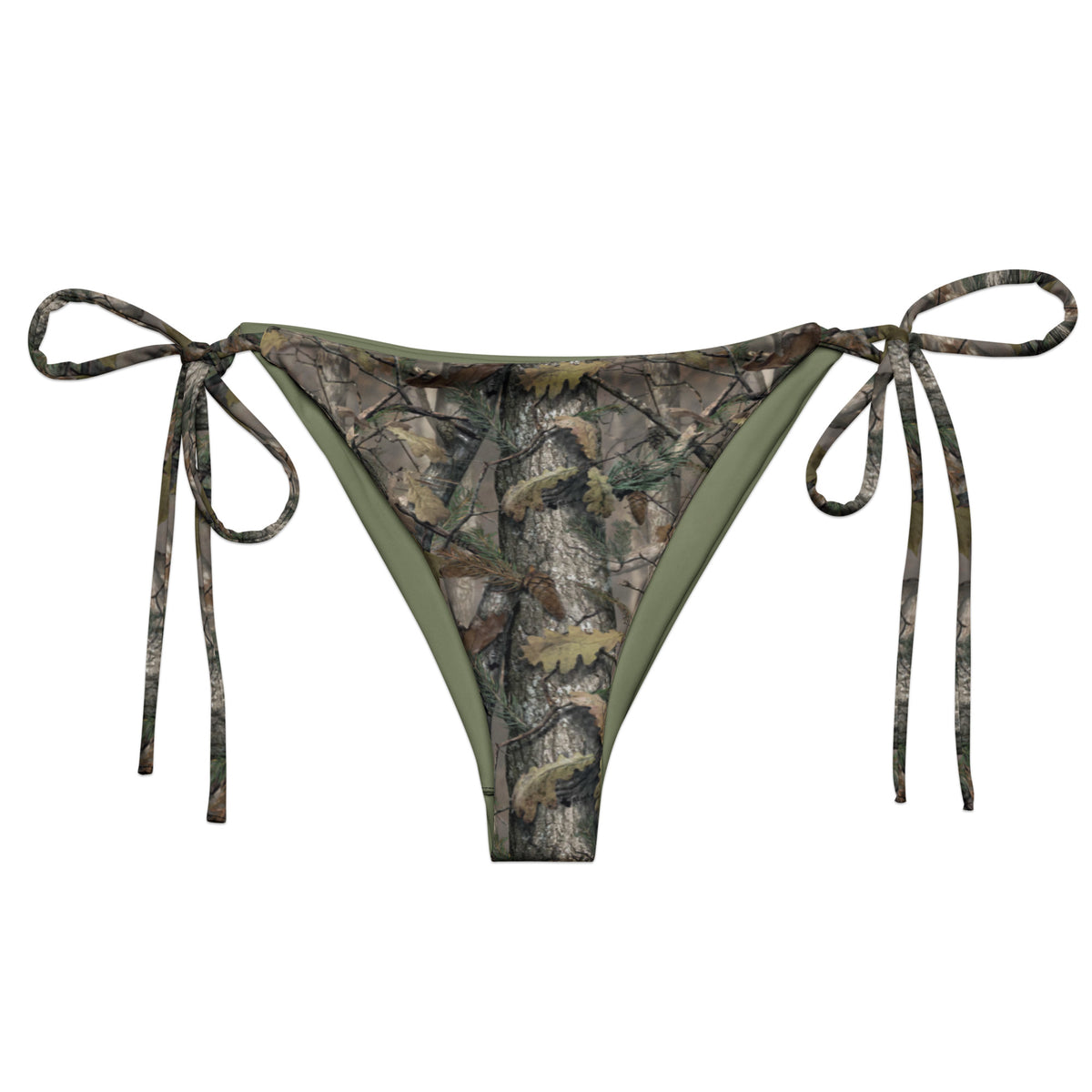 Blind Max HD Camo String Bikini Bottom, front view.