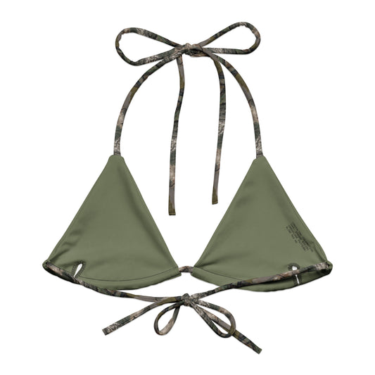 Blind Max HD Camo String Bikini Top, back view.