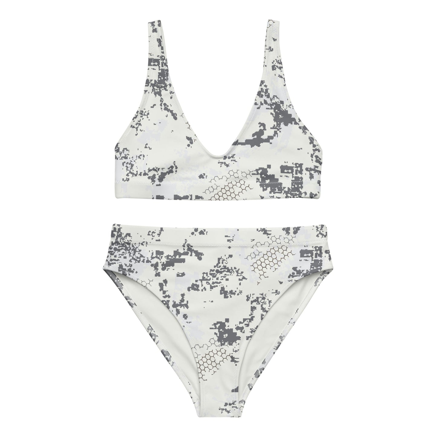 BlindTech Snow Camo High-Waisted Bikini Set