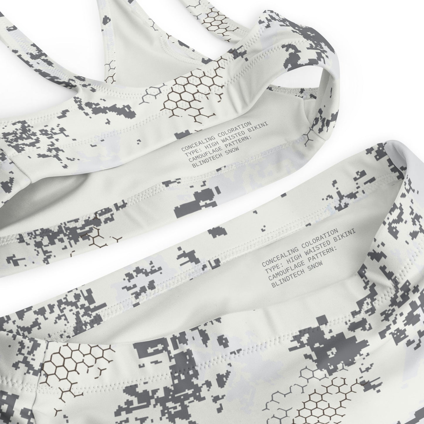 BlindTech Snow Camo High-Waisted Bikini Set