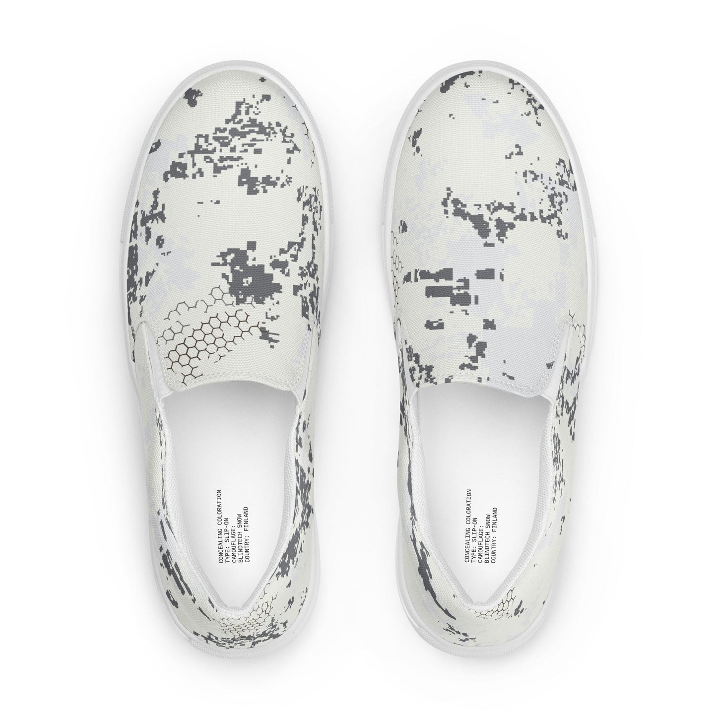 BlindTech Snow Camo Men’s Slip-On Sneaker