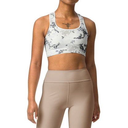 BlindTech Snow Camo Racerback Sports Bra