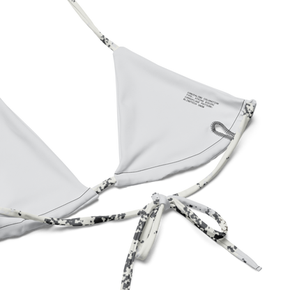 BlindTech Snow Camo String Bikini Set top inside label detail