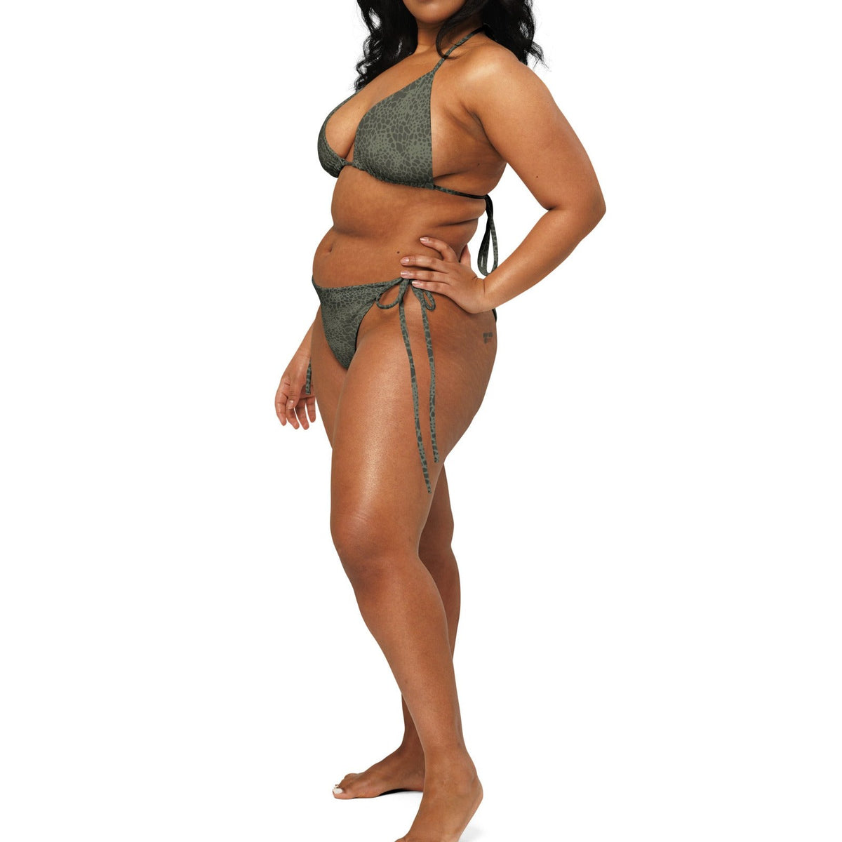 Wz. 89 Puma Camo String Bikini Set on-model view, square crop below eyes — gallery view 15 [white-model-crop]