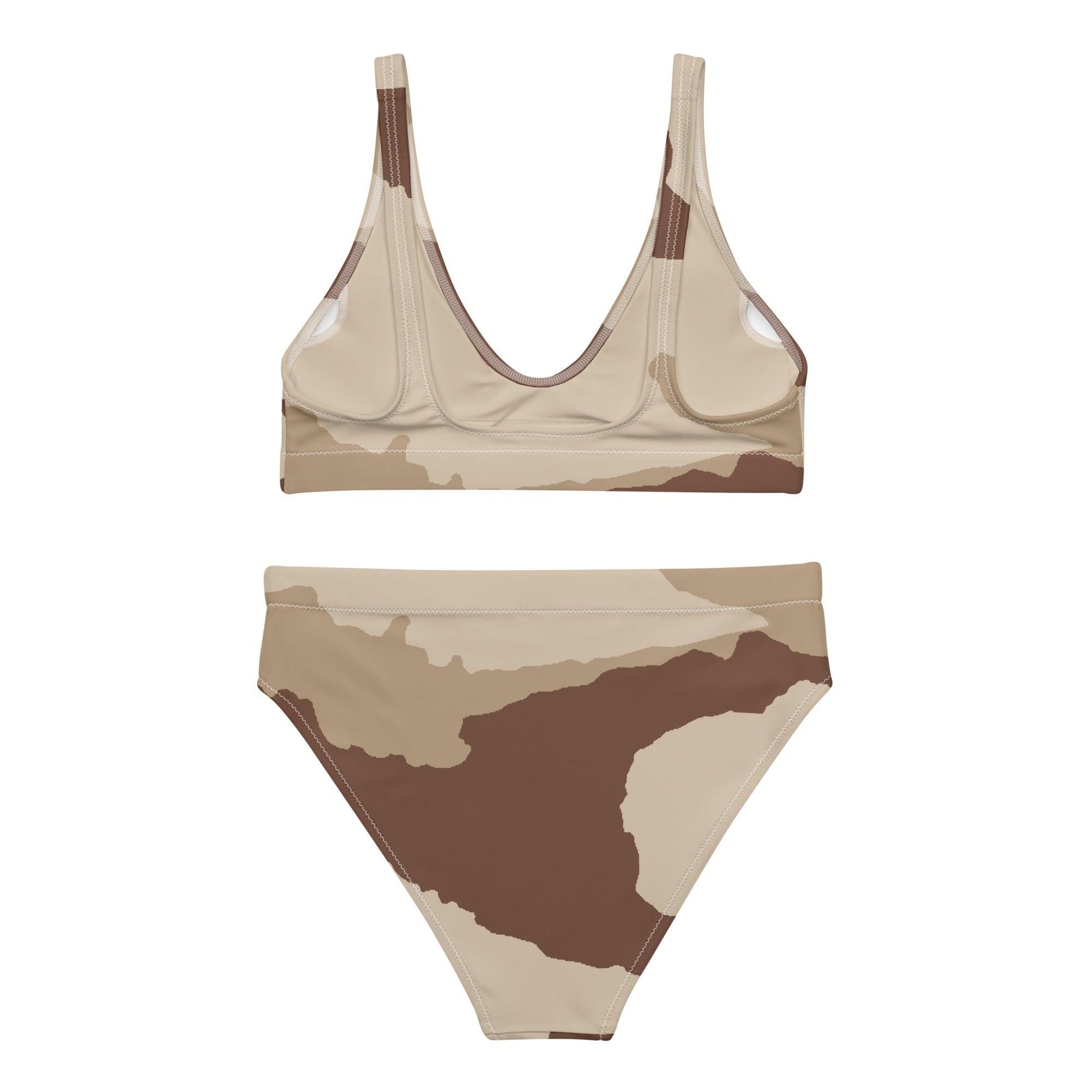 Daguet Desert Camo High-Waisted Bikini Set _ Concealing Coloration