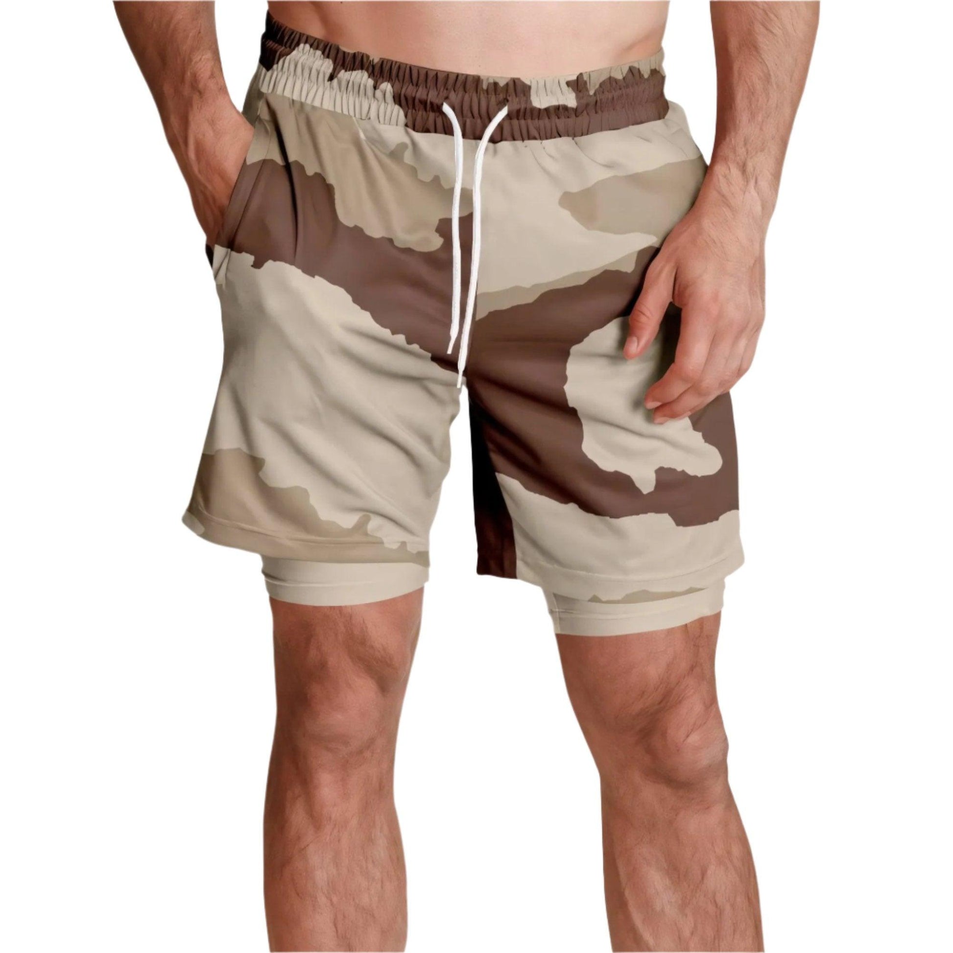 Daguet Desert Camo Lined Shorts 7" _ Concealing Coloration