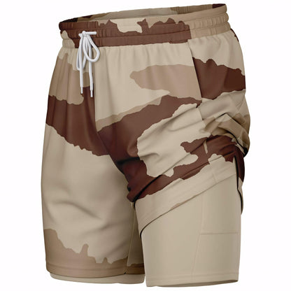 Daguet Desert Camo Lined Shorts 7" _ Concealing Coloration