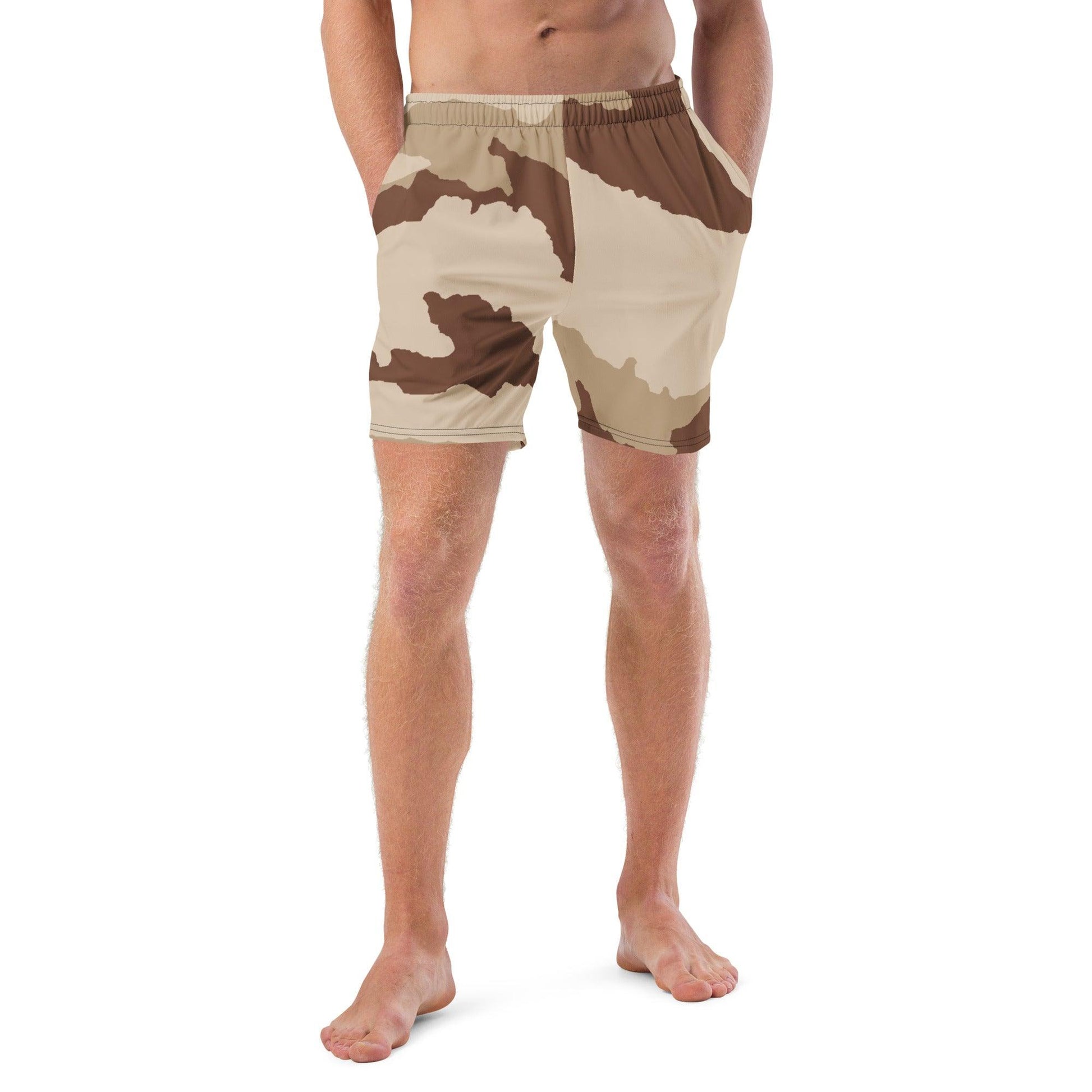 Daguet Desert Camo Swim Trunks _ Concealing Coloration