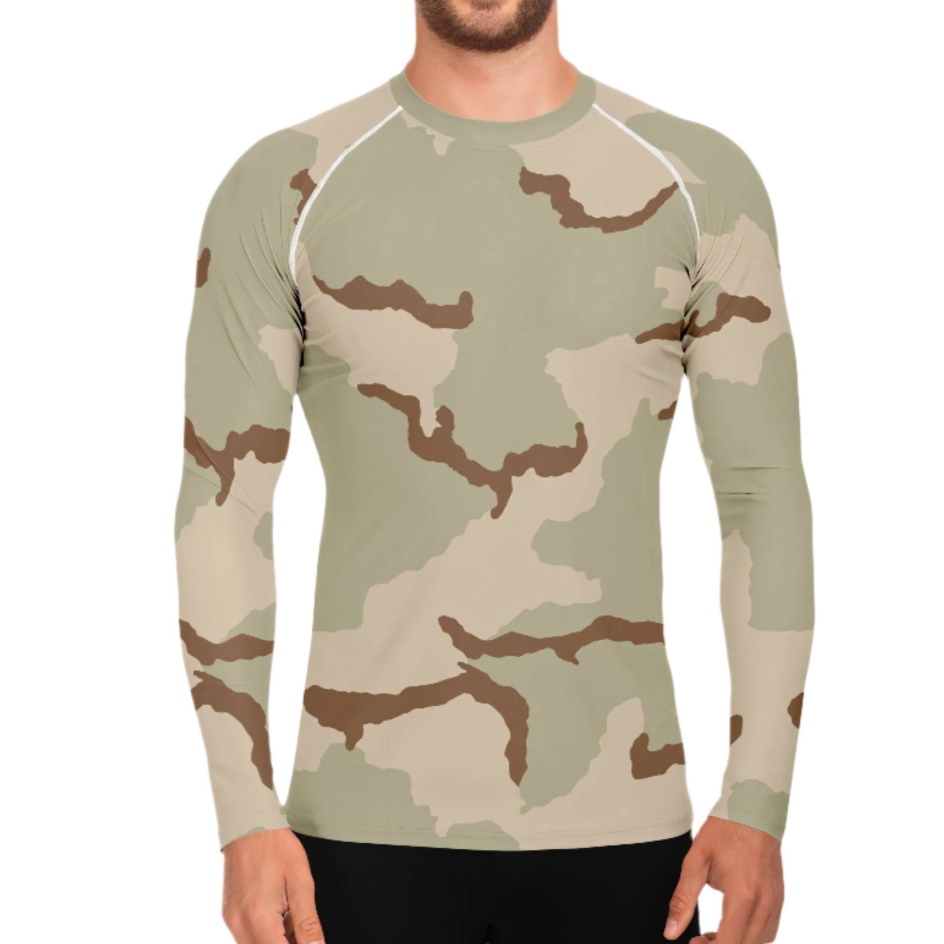 Three-Color Desert Camo Men's Long-sleeve Base Layer