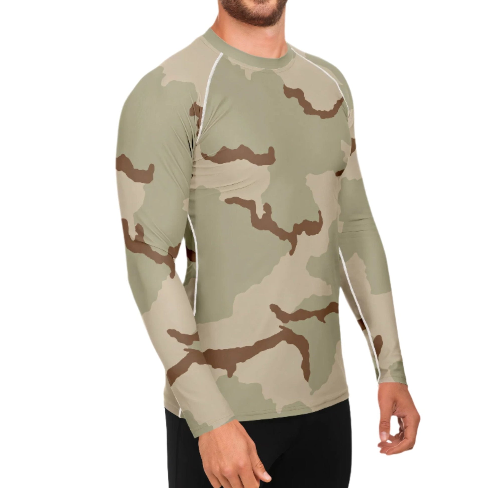 Three-Color Desert Camo Men's Long-sleeve Base Layer