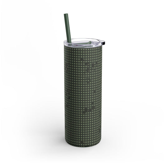 Desert Night Camo Skinny 20oz Tumbler with Straw _ Concealing Coloration