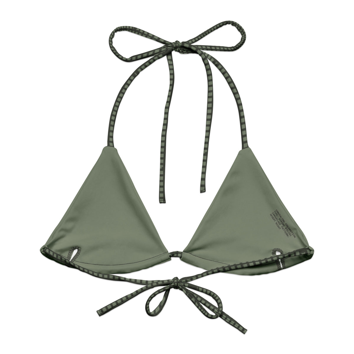 Desert Night Camo String Bikini Top