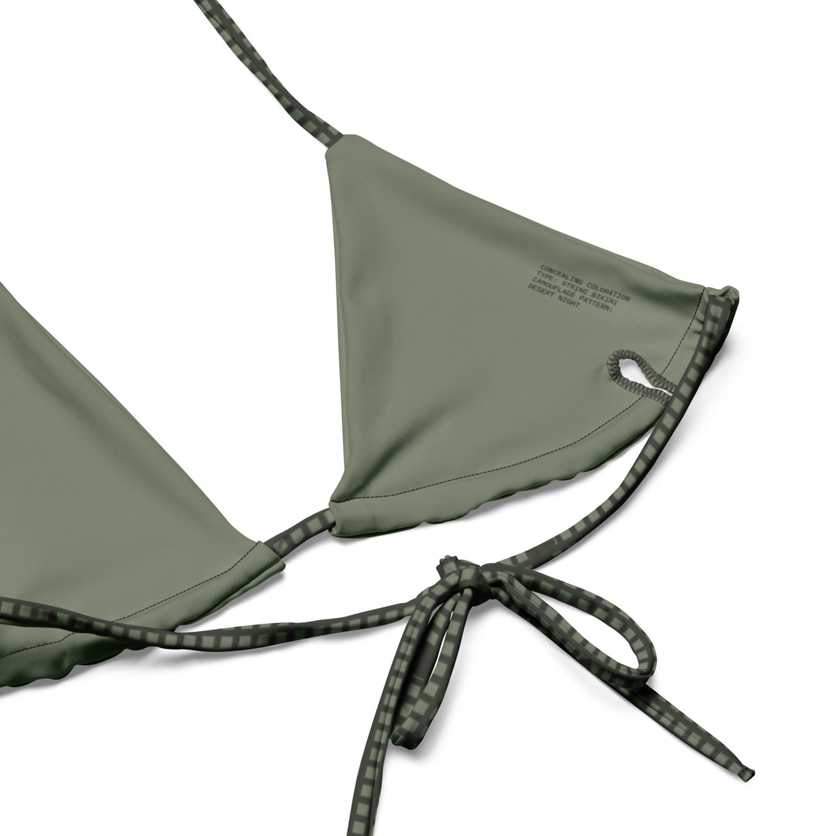 Desert Night Camo String Bikini Top.