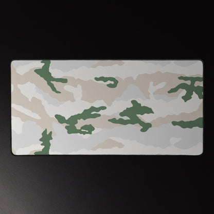 Tundra Alpine Camouflage Desk Mat Camouflage Patterned Mouse Pad Shades White