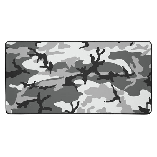 M81 Urban Camo Desk Mat Gray White Camouflage Patterned Mouse