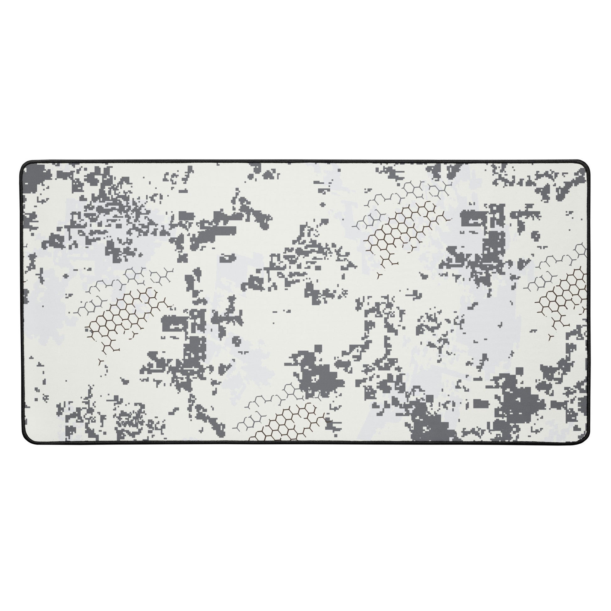 Blindtech Snow Camo Desk Mat White Grey Camouflage Mouse Pad