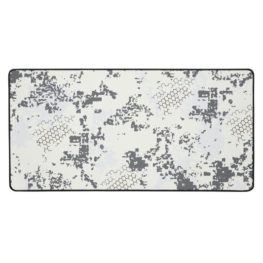 Blindtech Snow Camo Desk Mat White Grey Camouflage Mouse Pad