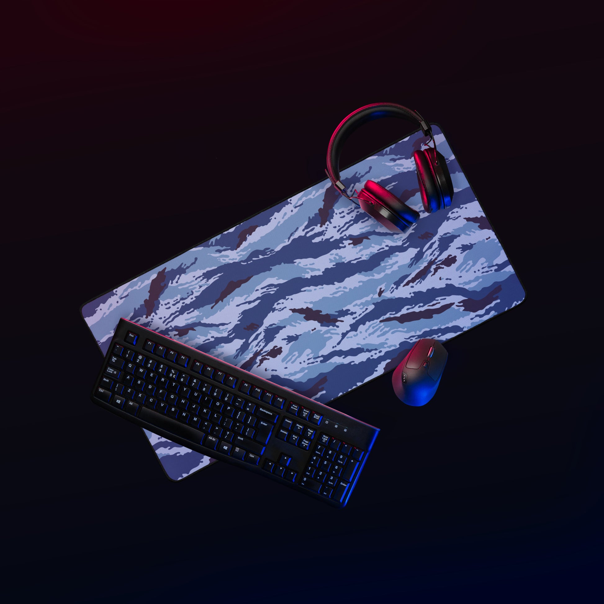 Kamysh Blue Camo Computer Desk Mat