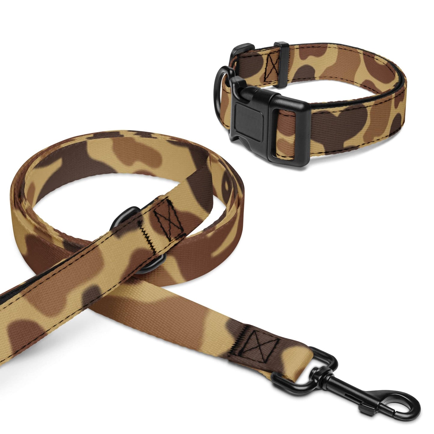 Duck Hunter Camo Dog Collar & Leash Set